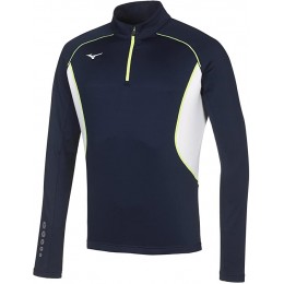 Mizuno Felpa Premium JPN Warmer Top Blu/Bianco